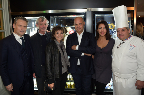 55. Paul-Maurice Morel, Pierrick Lelard (Sud Architecte), Caroline Impens (Métropole de Lyon), Jérôme Bocuse, Sarah Benkhoris et le chef Eric Pansu 