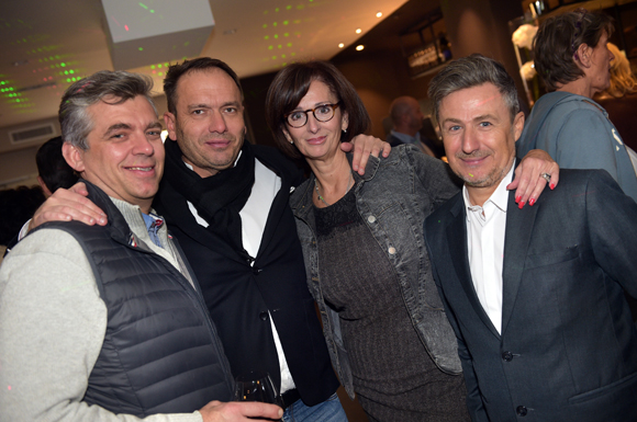 59. Laurent Bouvier (Chez Moss), Pierre Chambon, Françoise Sibili (Chez Moss) et Thierry Lahon, président UMIH Rhône-Alpes