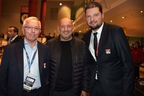8. Gilbert Giorgi, vice-président de l’OL, Patrick Hiriart (Courir sans limite) et Thomas Belleteste (OL)