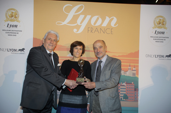 12. Alain Galliano, vice-président de la Métropole de Lyon, Cécile Daclin (EDF) et Jean-Michel Daclin, président d’Only Lyon Tourisme et Congrès