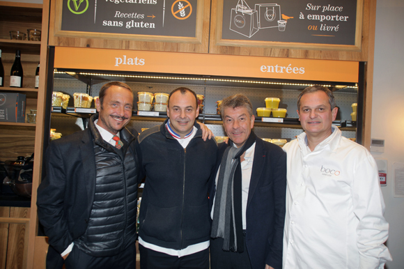 31. Vincent Ferniot, créateur du concept Boco, Christophe Roure (Le Neuvième Art), le chef Régis Marcon et Yves Hunckler, fondateur de la franchise Boco