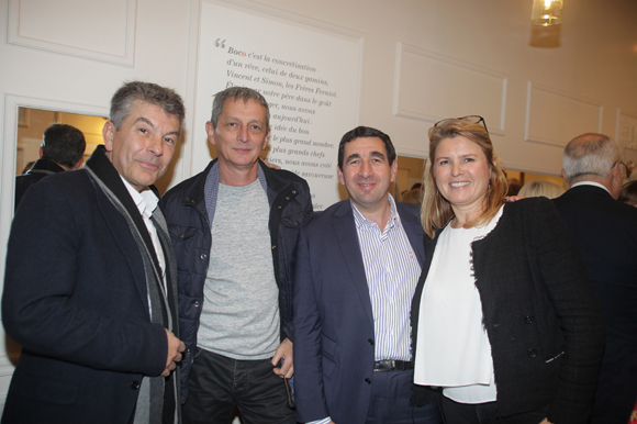 43. Le chef Régis Marcon, le chef Alain Le Cossec, le chef Guy Lassausaie et Frédérique Ferniot (Boco)