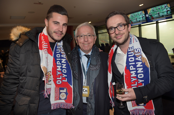 8. Jocelyn Benat (Champagne Mumm), Gilbert Giorgi, vice-président de l’OL et David Ecomard (Champagne Mumm)