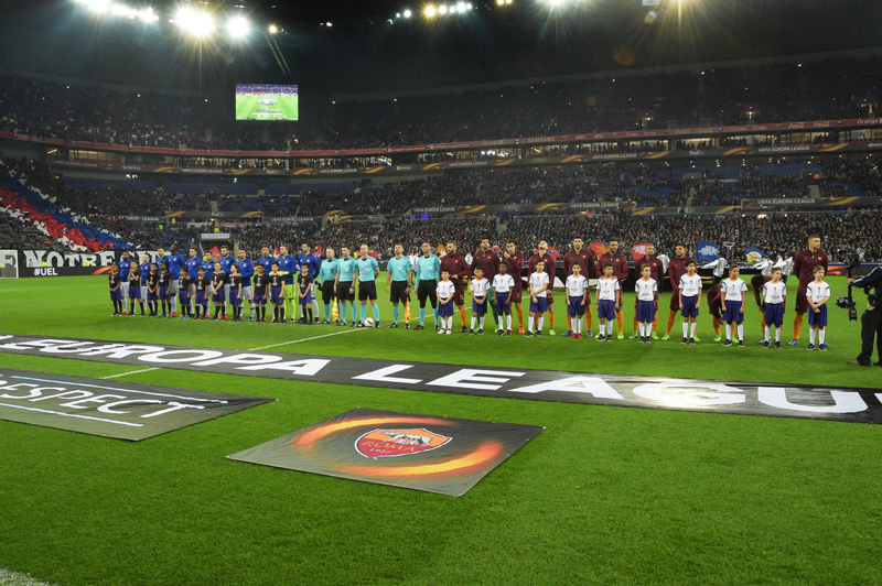 OL – ROME.  Didier Deschamps et Sylvie Tellier en tribune VIP