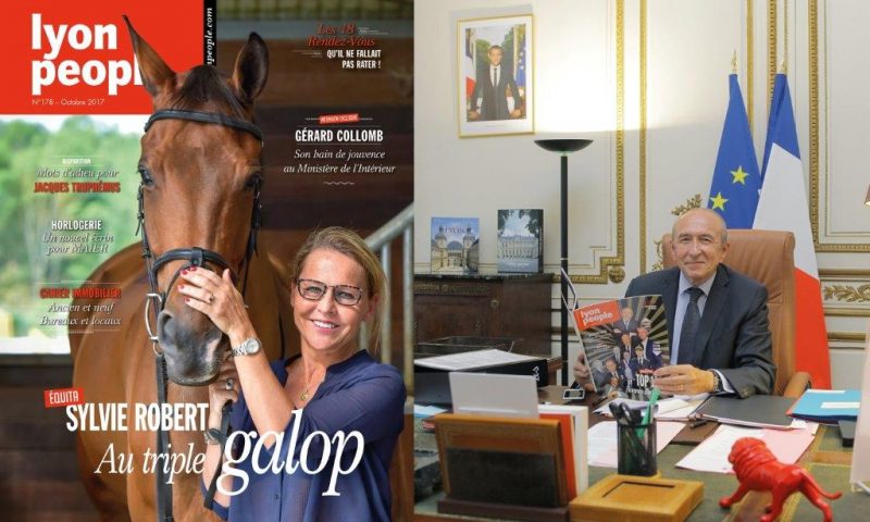 Sylvie Robert et Gérard Collomb en vedette du magazine Lyon People