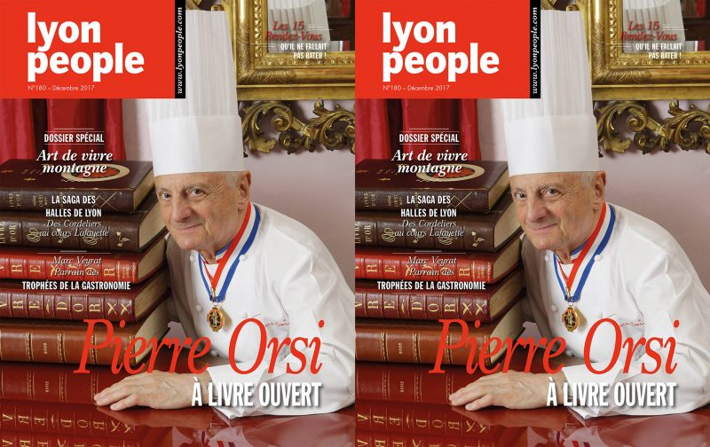 Pierre Orsi en couverture de Lyon People. Les Halles comme vous ne les avez jamais vues