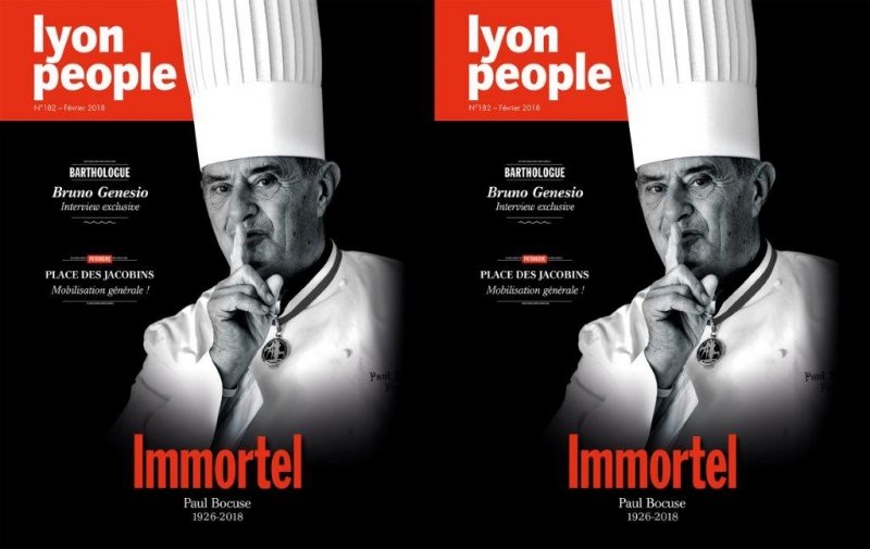 Paul Bocuse en couverture de Lyon People. Les coulisses d’un numéro collector