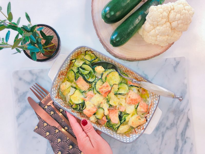 Gratin de saumon aux légumes par Recettes et Cabas