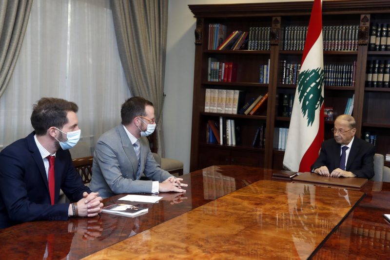 Beyrouth. Le Lyonnais Benjamin Blanchard reçu par le président libanais Michel Aoun