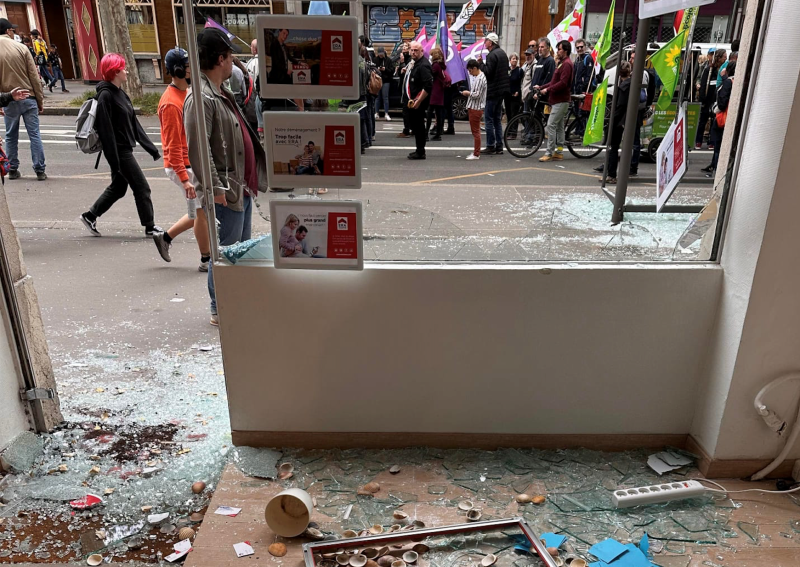 Manif du 1er mai à Lyon. L’artiste peintre Tchoul toujours choquée après le vol et la destruction de ses œuvres