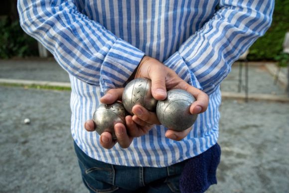 Trophée / Statue Personnage Sculpté Vintage - Thème Pétanque / Boules - Années 60
